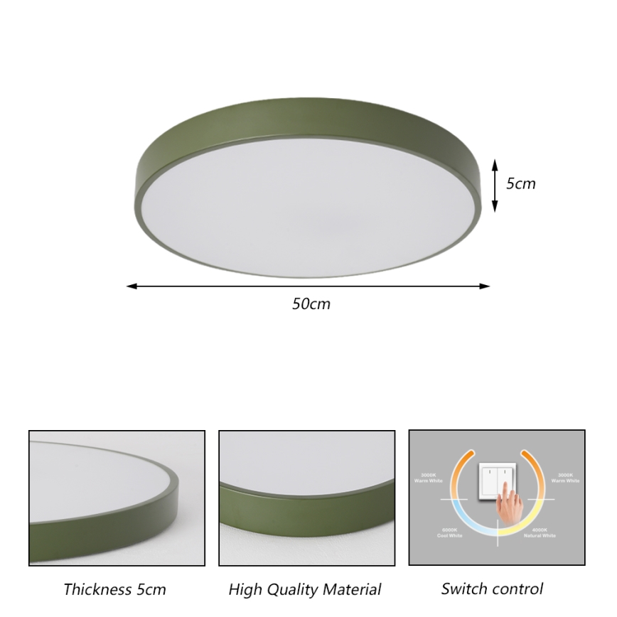 Brilagi - LED stropno svetlo POOL LED/60W/230V 3000/4000/6000K prečnik 50 cm zeleno