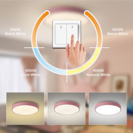 Brilagi - LED stropna svetiljka POOL LED/60W/230V 3000/4000/6000K prečnika 60 cm ružičasta