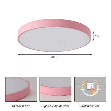 Brilagi - LED stropna svetiljka POOL LED/60W/230V 3000/4000/6000K prečnika 60 cm ružičasta