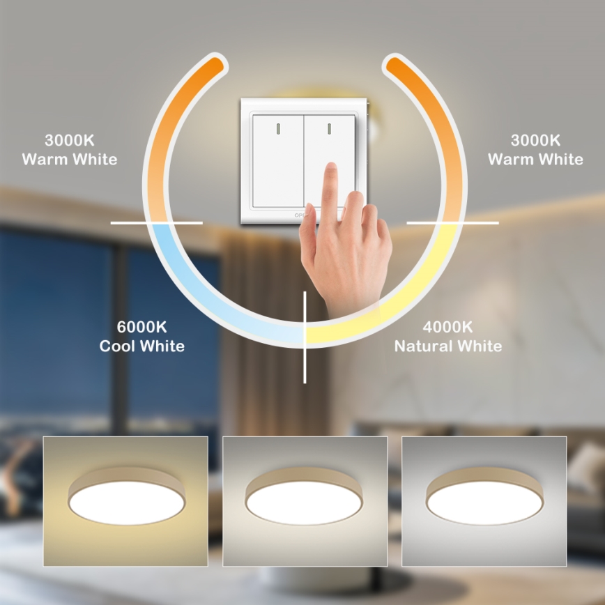 Brilagi - LED stropno svetlo POOL LED/60W/230V 3000/4500/6000K prečnik 60 cm bež