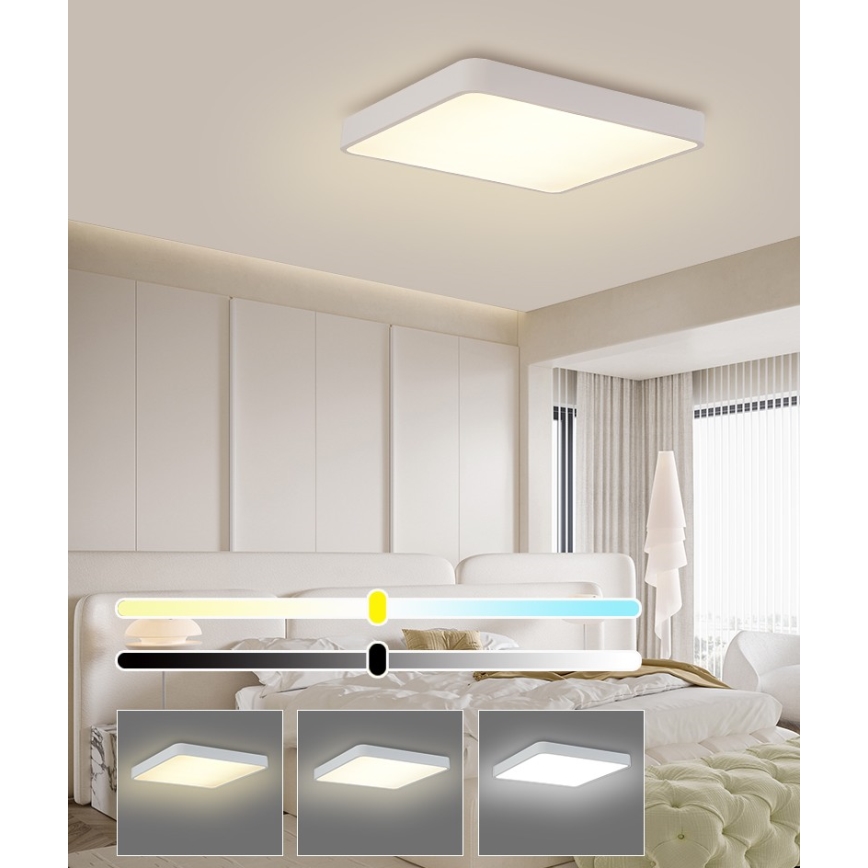 Brilagi - LED stropno svetlo POOL SQUARE LED/36W/230V 3000/4500/6000K 40x40 cm bela
