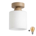 BRILAGI - LED plafonsko svetlo RETRO GLASS 1xE27/60W/230V prečnik 10 cm bež/bela
