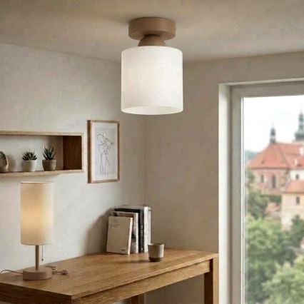 BRILAGI - LED plafonsko svetlo RETRO GLASS 1xE27/60W/230V prečnik 10 cm bež/bela