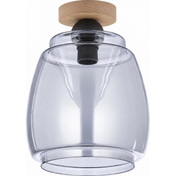 BRILAGI - LED plafonsko svetlo RETRO GLASS 1xE27/60W/230V prečnik 26 cm hrast/dimljeno sivo
