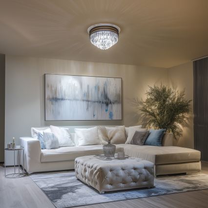 Brilagi - LED kristalno plafonsko svetlo VELURE 5xE14/40W/230V, prečnika 46 cm, crno