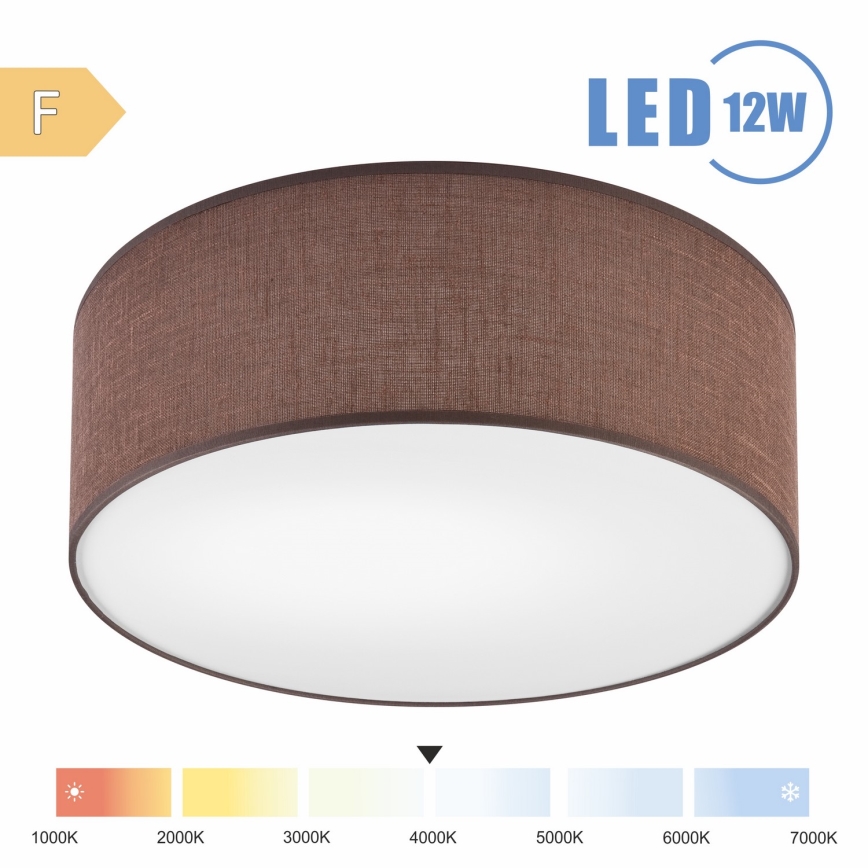 Brilagi - LED plafonsko svetlo SIRIJA LED/12W/230V, prečnik 35 cm, braon