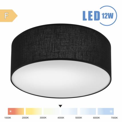 Brilagi - LED plafonsko svetlo SIRIJA LED/12W/230V prečnik 35 cm crna