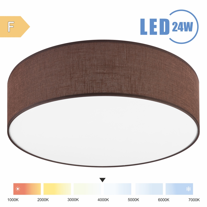 Brilagi - LED plafonsko svetlo SIRIJA LED/24W/230V, prečnika 45 cm, braon