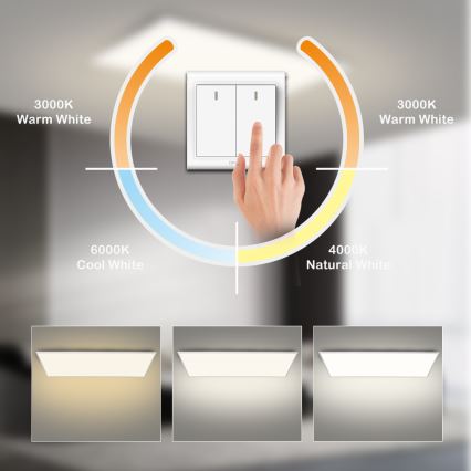 Brilagi - LED stropno svetlo SLIMFRAME LED/80W/230V 120x60 cm 3000/4000/6000K bela