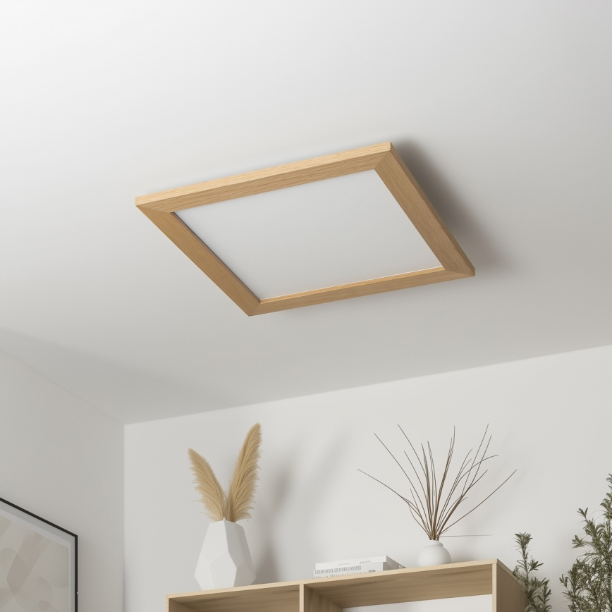 Brilagi - LED plafonsko svetlo SLIMFRAME WOOD LED/36W/230V 49,5x49,5 cm braon