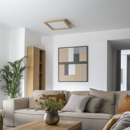 Brilagi - LED plafonsko svetlo SLIMFRAME WOOD LED/36W/230V 49,5x49,5 cm braon