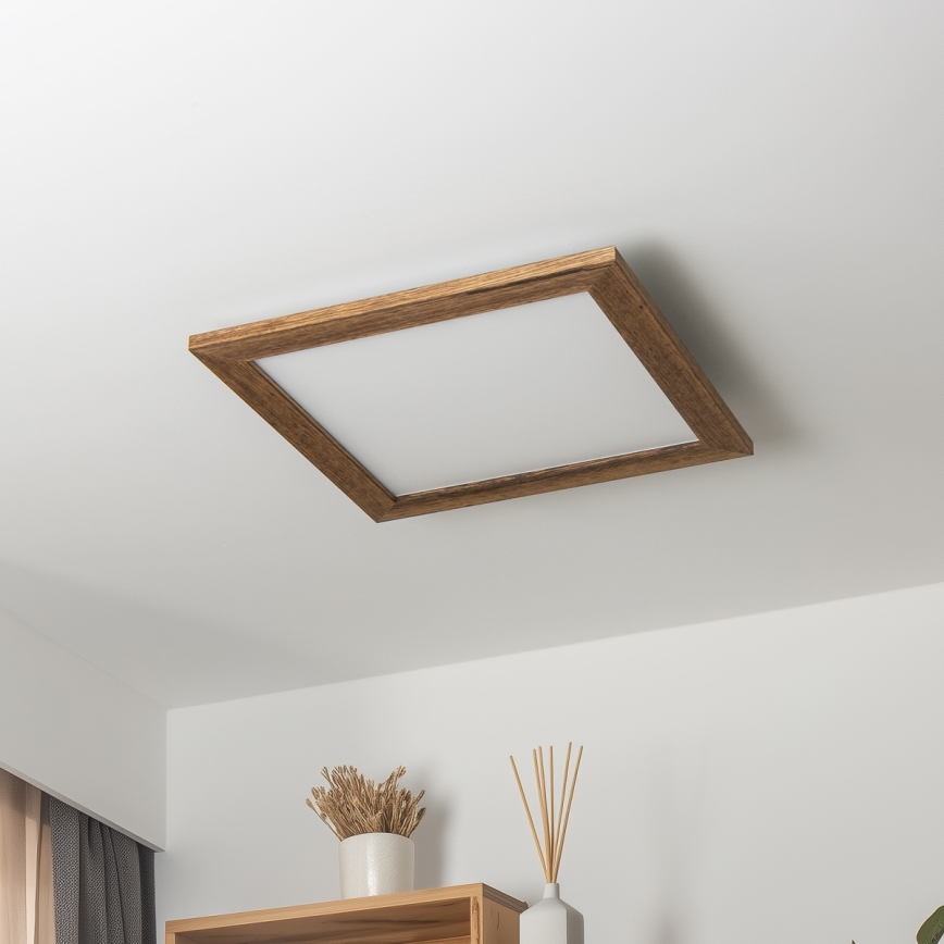 Brilagi - LED plafonsko svetlo SLIMFRAME WOOD LED/36W/230V 49,5x49,5 cm braon
