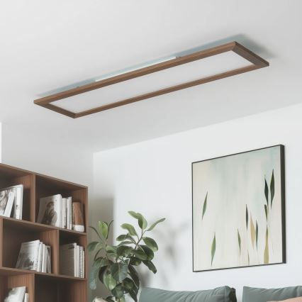 Brilagi - LED plafonsko svetlo SLIMFRAME WOOD LED/58W/230V 124x34 cm tamno braon