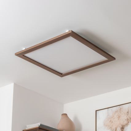 Brilagi - LED plafonsko svetlo SLIMFRAME WOOD LED/58W/230V 64x64 cm tamno braon