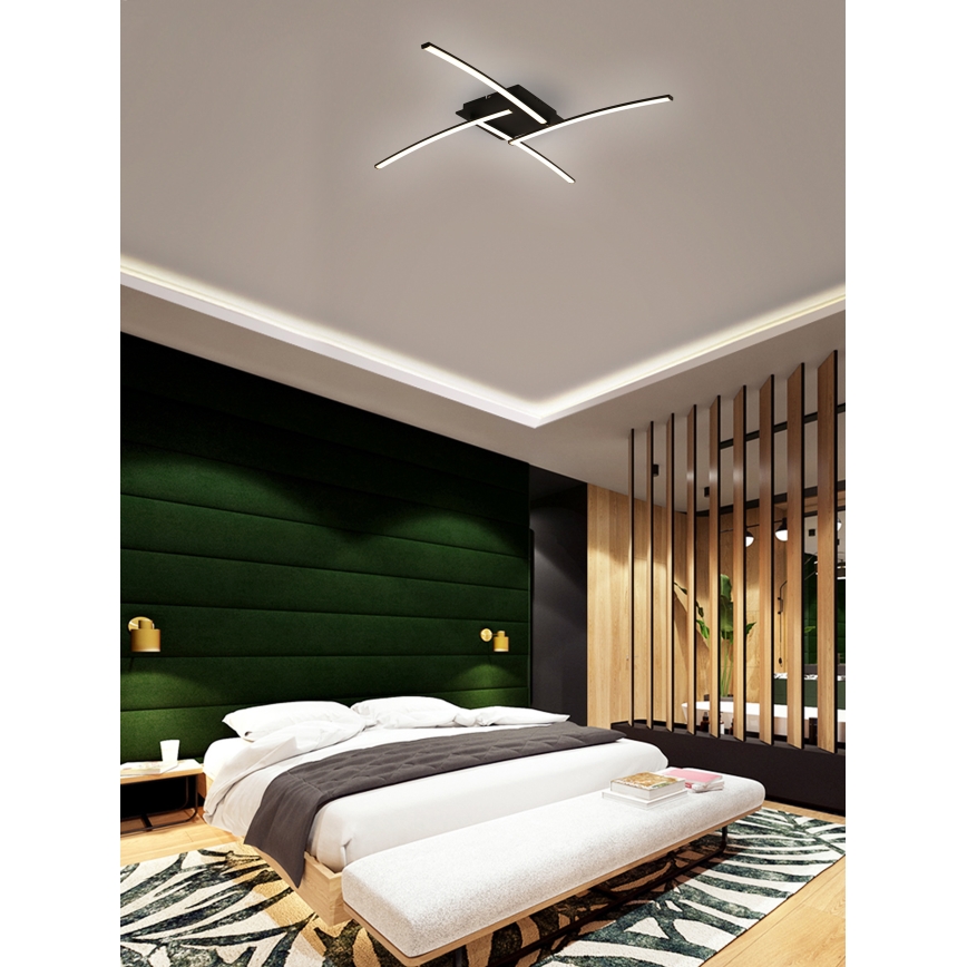 Brilagi - LED Plafonsko svetlo STRIPES LED/32W/230V 69x69 cm crno