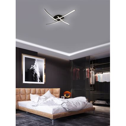 Brilagi - STRIPES LED stropno svetlo 32W/230V, 60x60 cm, crno