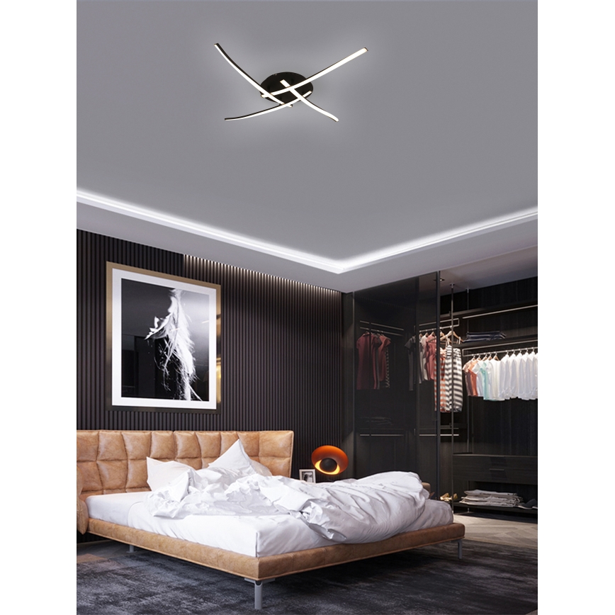 Brilagi - STRIPES LED stropno svetlo 32W/230V, 60x60 cm, crno