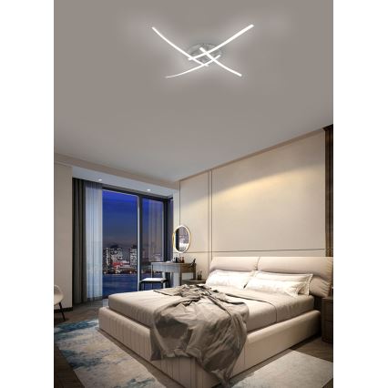BRILAGI - LED plafonjera STRIPES LED/32W/230V 60x60 cm srebrna