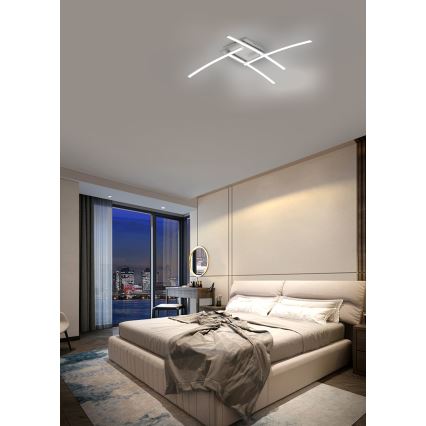 BRILAGI - LED stropno svetlo STRIPES LED/32W/230V 69x69 cm srebrno
