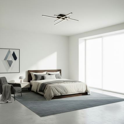 Brilagi - LED plafonjera STRIPES LED/37W/230V 68x68 cm crna