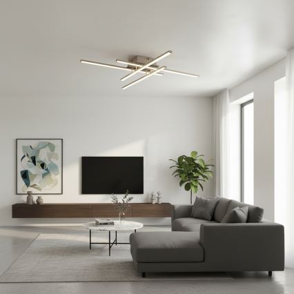 Brilagi - LED plafonska svetiljka STRIPES LED/37W/230V 68x68 cm srebrna