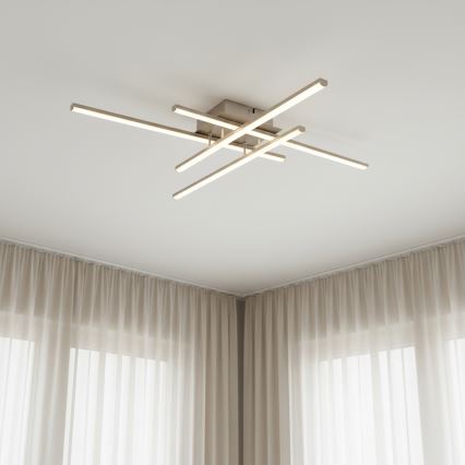 Brilagi - LED plafonska svetiljka STRIPES LED/37W/230V 68x68 cm srebrna