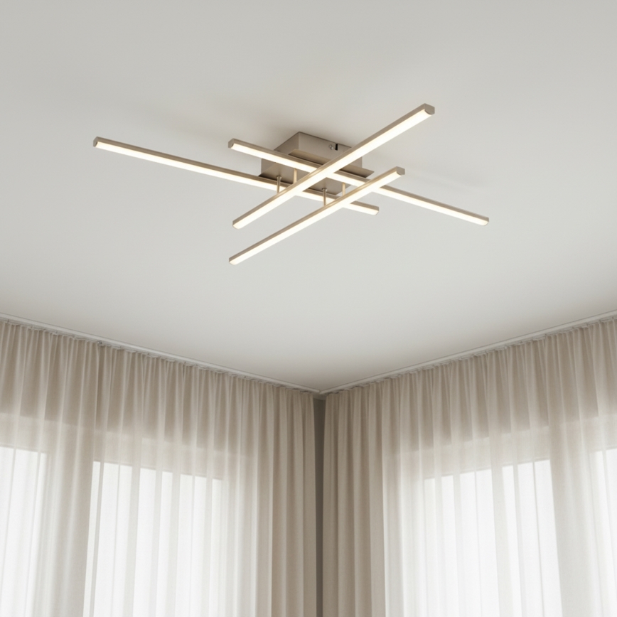 Brilagi - LED plafonska svetiljka STRIPES LED/37W/230V 68x68 cm srebrna