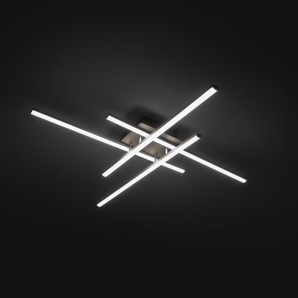 Brilagi - LED plafonska svetiljka STRIPES LED/37W/230V 68x68 cm srebrna