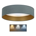 Brilagi - LED plafonsko svetlo VELVET LED/12W/230V, prečnika 30 cm, 3000K/4000K/6400K, mint/zlatna
