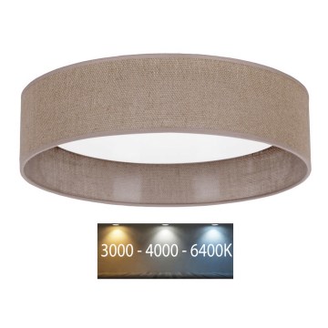 Brilagi - LED plafonsko svetlo VELVET LED/24W/230V, prečnik 40 cm, 3000/4000/6400K, braon