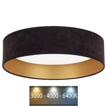 Brilagi - LED plafonsko svetlo VELVET LED/24W/230V prečnik 40 cm 3000/4000/6400K crna/zlatna