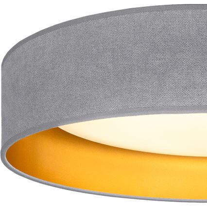BRILAGI - LED plafonska svetiljka VELVET SIMPLE, LED/36W/230V, 3000K, prečnik 55 cm, siva/zlatna