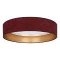 Brilagi - LED plafonsko svetlo VELVET SIMPLE LED/36W/230V 3000K prečnika 55 cm bordo/zlatna