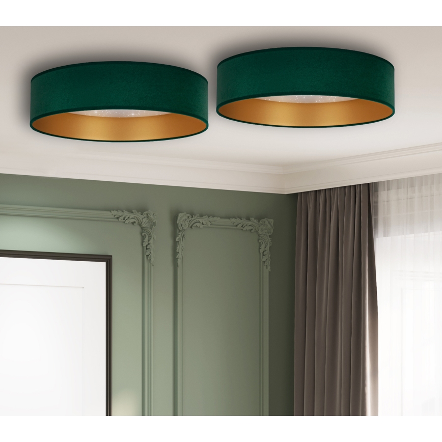 Brilagi - LED stropno svetlo VELVET STAR LED/24W/230V, prečnik 40 cm, 3000K/4000K/6400K, zelena/zlatna