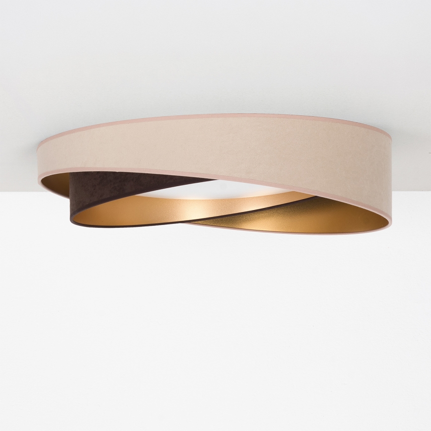 BRILAGI - LED plafonsko svetlo VELVET TWIST LED/24W/230V 4000K prečnik 55 cm bež/braon/zlatna
