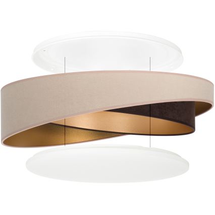 BRILAGI - LED plafonsko svetlo VELVET TWIST LED/24W/230V 4000K prečnik 55 cm bež/braon/zlatna