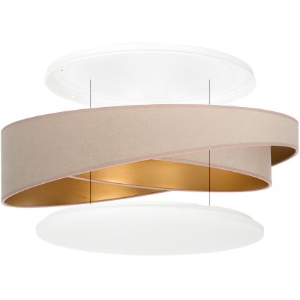 BRILAGI - LED plafonsko svetlo VELVET TWIST LED/24W/230V 4000K prečnik 55 cm bež/zlatna