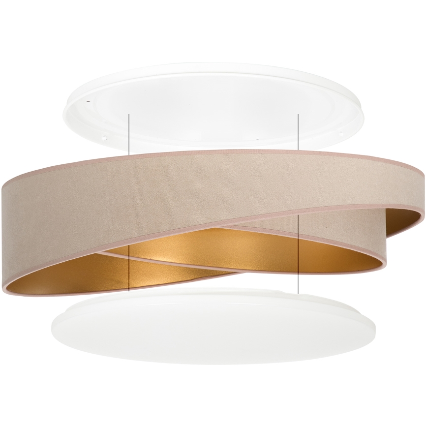 BRILAGI - LED plafonsko svetlo VELVET TWIST LED/24W/230V 4000K prečnik 55 cm bež/zlatna