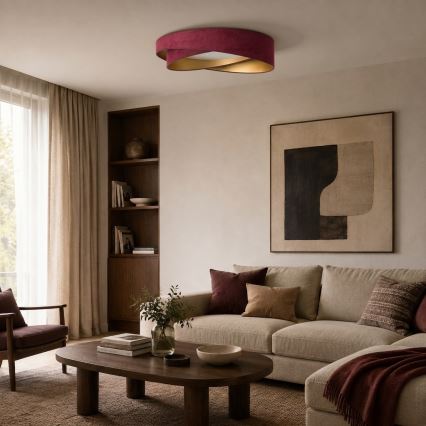 BRILAGI - LED plafonsko svetlo VELVET TWIST LED/24W/230V 4000K prečnik 55 cm burgundsko/zlatno
