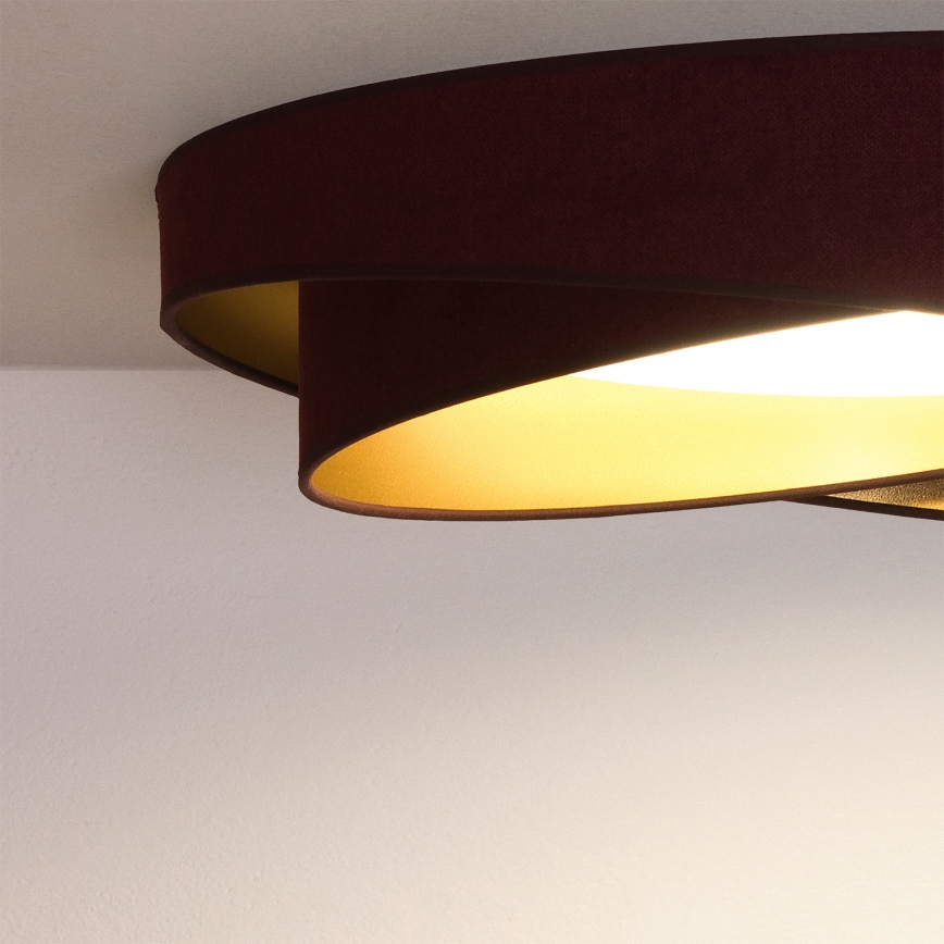 BRILAGI - LED plafonsko svetlo VELVET TWIST LED/24W/230V 4000K prečnik 55 cm burgundsko/zlatno
