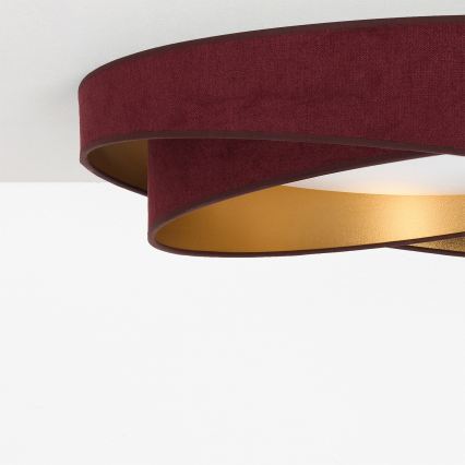 BRILAGI - LED plafonsko svetlo VELVET TWIST LED/24W/230V 4000K prečnik 55 cm burgundsko/zlatno