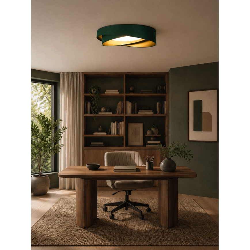 BRILAGI - LED stropno svetlo VELVET TWIST LED/24W/230V 4000K prečnik 55 cm zeleno/zlatno