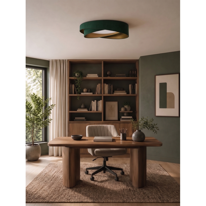 BRILAGI - LED stropno svetlo VELVET TWIST LED/24W/230V 4000K prečnik 55 cm zeleno/zlatno