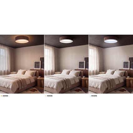 Brilagi - LED plafonsko svetlo VELVET VARI LED/24W/230V 3000/4000/6500K prečnik 45 cm braon