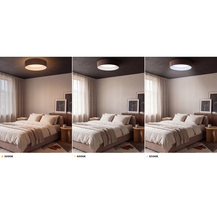 Brilagi - LED plafonsko svetlo VELVET VARI LED/24W/230V 3000/4000/6500K prečnik 45 cm braon