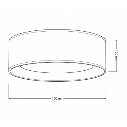 Brilagi - LED plafonsko svetlo VELVET VARI LED/24W/230V 3000/4000/6500K prečnik 45 cm braon
