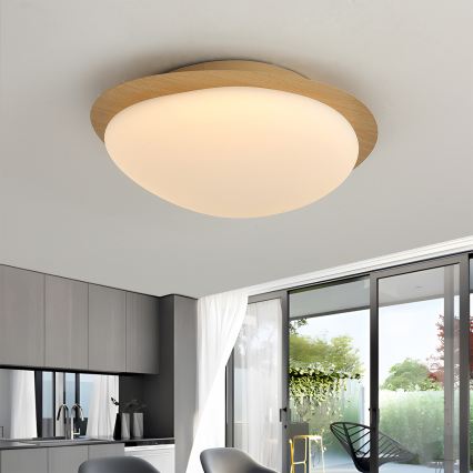 Brilagi - LED plafonsko svetlo VISBY WOOD LED/18W/230V prečnik 38 cm braon