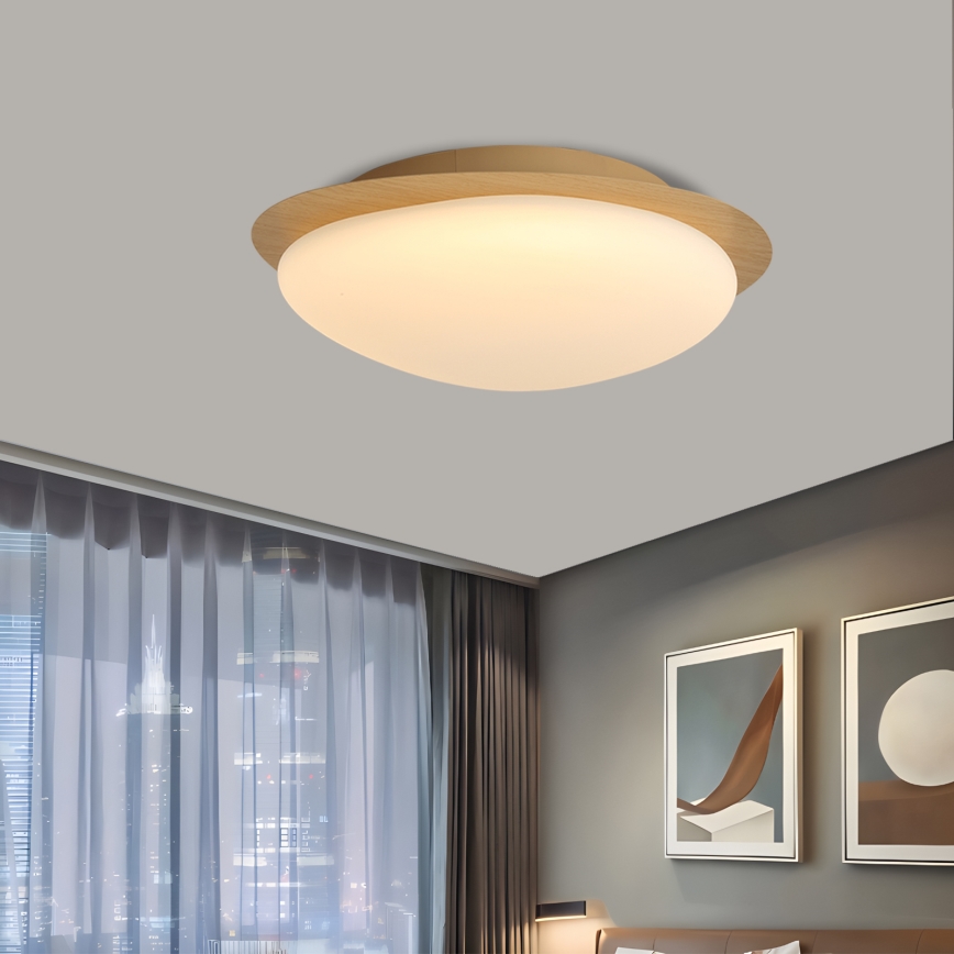 Brilagi - LED plafonsko svetlo VISBY WOOD LED/18W/230V prečnik 38 cm braon