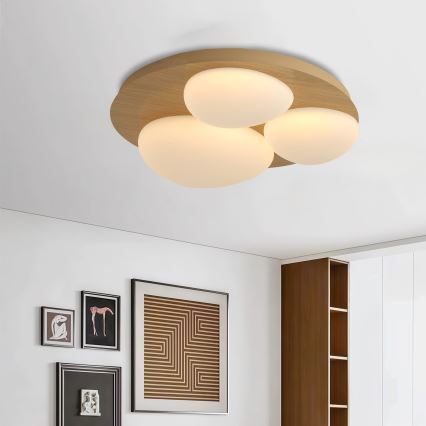 Brilagi - LED plafonsko svetlo VISBY WOOD LED/36W/230V prečnik 50 cm braon