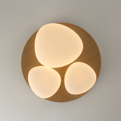 Brilagi - LED plafonsko svetlo VISBY WOOD LED/36W/230V prečnik 50 cm braon